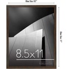 image:imageAmericanflat 85x11 Picture Frame with ShatterResistant Glass  Streamline Collection  Thin Border Photo Frame for Tabletop and Wall Display  Hanging Hardware and Easel Stand Included  Grey  Shatterresistant glass wall or tabletop display with included easel sawtooth hangers included secure turntab backingWalnut