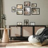image:imageAmericanflat 85x11 Picture Frame with ShatterResistant Glass  Streamline Collection  Thin Border Photo Frame for Tabletop and Wall Display  Hanging Hardware and Easel Stand Included  Grey  Shatterresistant glass wall or tabletop display with included easel sawtooth hangers included secure turntab backingBlack