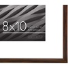 image:imageAmericanflat 8x10 Picture Frame in Walnut  Displays 5x7 With Mat and 8x10 Without Mat  Horizontal and Vertical Formats for Wall and Tabletop