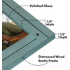 image:imageAmericanflat 9x12 Picture Frame  Distressed Wood  Rustic Turquoise  Polished glass wall or tabletop display with included easel sawtooth hangers included fits photos posters and art