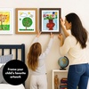 image:imageAmericanflat Kids Artwork Frame Changeable Walnut  Magnetic Door Holds 100 Art Pieces  85x11 Letter Size Display with Mat or 10x125 Without Mat  My Mini Masterpiece  Holds 100 art pieces magnetic front door builtin keyholes for wall display stores finished artworkWalnut