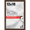 image:imageAmericanflat 12x18 Poster Frame  Walnut Engineered Wood with Polished Plexiglass  Wide Picture Frame for Vertical or Horizontal Wall Display  Epic Collection  Walnut  Polished plexiglass front hangs vertical or horizontal sawtooth hangers included fits photos posters and artWalnut
