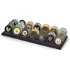image:imageAmericanflat 12x4 Challenge Coin Display  Walnut  Holds up to 30 coins across 4 rows solid engineered wood with a sturdy base for military and collectible coinsBlack