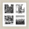 image:imageAmericanflat 4x4 Collage Picture Frame  Fits 4  Light Wood  Overall frame size 10x10 Shatterresistant glass sawtooth hangers included fits photos and art