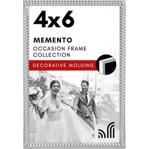 image:imageAmericanflat 12x18 Poster Frame  Walnut Engineered Wood with Polished Plexiglass  Wide Picture Frame for Vertical or Horizontal Wall Display  Epic Collection  Walnut  Polished plexiglass front hangs vertical or horizontal sawtooth hangers included fits photos posters and artSilver