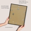 image:imageAmericanflat 11x14 Picture Frame  Slim Molding  Black  Shatterresistant glass hangs vertical or horizontal sawtooth hangers included secure turntab backing