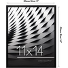 image:imageAmericanflat 11x14 Picture Frame  Slim Molding  Black  Shatterresistant glass hangs vertical or horizontal sawtooth hangers included secure turntab backing