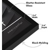 image:imageAmericanflat 11x14 Picture Frame  Slim Molding  Black  Shatterresistant glass hangs vertical or horizontal sawtooth hangers included secure turntab backing