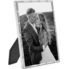 image:imageAmericanflat 11x14 Picture Frame with Polished CrystalClear Glass  Use as 8x10 Frame with Mat or Display 11x14 Photo Without Mat  Signature Collection  Picture Frames for Wall Display  Silver  Engineered Wood construction hangs vertical or horizontal sawtooth hangers included use with or without matSilver