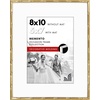 image:imageAmericanflat 11x14 Picture Frame with Polished CrystalClear Glass  Use as 8x10 Frame with Mat or Display 11x14 Photo Without Mat  Signature Collection  Picture Frames for Wall Display  Silver  Engineered Wood construction hangs vertical or horizontal sawtooth hangers included use with or without matGold