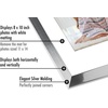 image:imageAmericanflat 11x14 Picture Frame with Polished CrystalClear Glass  Use as 8x10 Frame with Mat or Display 11x14 Photo Without Mat  Signature Collection  Picture Frames for Wall Display  Silver  Engineered Wood construction hangs vertical or horizontal sawtooth hangers included use with or without matSilver