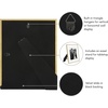 image:imageAmericanflat 11x14 Picture Frame with Polished CrystalClear Glass  Use as 8x10 Frame with Mat or Display 11x14 Photo Without Mat  Signature Collection  Picture Frames for Wall Display  Silver  Engineered Wood construction hangs vertical or horizontal sawtooth hangers included use with or without matGold