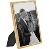 image:imageAmericanflat 11x14 Picture Frame with Polished CrystalClear Glass  Use as 8x10 Frame with Mat or Display 11x14 Photo Without Mat  Signature Collection  Picture Frames for Wall Display  Silver  Engineered Wood construction hangs vertical or horizontal sawtooth hangers included use with or without matGold