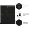 image:imageAmericanflat 11x14 Picture Frame with Polished CrystalClear Glass  Use as 8x10 Frame with Mat or Display 11x14 Photo Without Mat  Signature Collection  Picture Frames for Wall Display  Silver  Engineered Wood construction hangs vertical or horizontal sawtooth hangers included use with or without matSilver