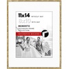 image:imageAmericanflat 11x14 Picture Frame with Polished CrystalClear Glass  Use as 8x10 Frame with Mat or Display 11x14 Photo Without Mat  Signature Collection  Picture Frames for Wall Display  Silver  Engineered Wood construction hangs vertical or horizontal sawtooth hangers included use with or without matGold