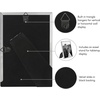 image:imageAmericanflat 11x14 Picture Frame with Polished CrystalClear Glass  Use as 8x10 Frame with Mat or Display 11x14 Photo Without Mat  Signature Collection  Picture Frames for Wall Display  Silver  Engineered Wood construction hangs vertical or horizontal sawtooth hangers included use with or without matSilver
