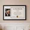 image:imageAmericanflat 11x18 Diploma Frame with ShatterResistant Glass  Fits 85x11 Diplomas and 5x7 Pictures  Signature Collection  Engineered Wood Graduation Picture Frame for Wall Display  BlackBlack