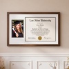 image:imageAmericanflat 11x18 Diploma Frame with ShatterResistant Glass  Fits 85x11 Diplomas and 5x7 Pictures  Signature Collection  Engineered Wood Graduation Picture Frame for Wall Display  BlackWalnut