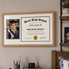 image:imageAmericanflat 11x18 Diploma Frame with ShatterResistant Glass  Fits 85x11 Diplomas and 5x7 Pictures  Signature Collection  Engineered Wood Graduation Picture Frame for Wall Display  BlackDark Oak