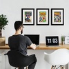 image:imageAmericanflat 12x155 Comic Book Frame with Polished Plexiglass  Use as 6x10 with Mat or 12x155 Without Mat  Engineered Wood Frame with Hanging Hardware Wall Display  Black12x155