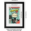 image:imageAmericanflat 12x155 Comic Book Frame with Polished Plexiglass  Use as 6x10 with Mat or 12x155 Without Mat  Engineered Wood Frame with Hanging Hardware Wall Display  Black12x155