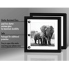 image:imageAmericanflat 12x16 Picture Frame in Black  Use as 8x12 Picture Frame with Mat or 12x16 Frame Without Mat  Engineered Wood Photo Frame with ShatterResistant Glass for Wall Display