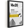image:imageAmericanflat 16x24 Deep Poster Frame  White  Polished plexiglass front hangs vertical or horizontal sawtooth hangers included fits photos posters and artBlack