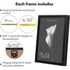image:imageAmericanflat 16x24 Deep Poster Frame  White  Polished plexiglass front hangs vertical or horizontal sawtooth hangers included fits photos posters and artBlack