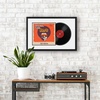 image:imageAmericanflat 25x165 Record Album Frame with ShatterResistant Glass  Use as 125x125 Album Cover Frame with Mat  Brooklyn Portrait Collection  Engineered Wood Frames for Wall  BlackAlbum Cover  Vinyl Record Frame
