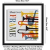 image:imageAmericanflat 25x165 Record Album Frame with ShatterResistant Glass  Use as 125x125 Album Cover Frame with Mat  Brooklyn Portrait Collection  Engineered Wood Frames for Wall  BlackAlbum Cover Floating Frame