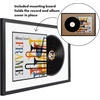 image:imageAmericanflat 25x165 Record Album Frame with ShatterResistant Glass  Use as 125x125 Album Cover Frame with Mat  Brooklyn Portrait Collection  Engineered Wood Frames for Wall  BlackAlbum Cover  Vinyl Record Frame