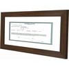 image:imageAmericanflat 5x10 Document Frame  Matted to 35x8  Black  Engineered Wood construction Shatterresistant glass displays certificates certifications and licensesWalnut