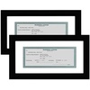 image:imageAmericanflat 5x10 Document Frame  Matted to 35x8  Black  Engineered Wood construction Shatterresistant glass displays certificates certifications and licensesBlack