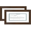 image:imageAmericanflat 5x10 Document Frame  Matted to 35x8  Black  Engineered Wood construction Shatterresistant glass displays certificates certifications and licensesWalnut