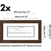 image:imageAmericanflat 5x10 Document Frame  Matted to 35x8  Black  Engineered Wood construction Shatterresistant glass displays certificates certifications and licensesWalnut