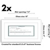image:imageAmericanflat 5x10 Document Frame  Matted to 35x8  Black  Engineered Wood construction Shatterresistant glass displays certificates certifications and licensesWhite