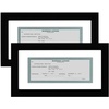 image:imageAmericanflat 5x10 Document Frame  Matted to 35x8  Black  Engineered Wood construction Shatterresistant glass displays certificates certifications and licensesBlack