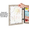 image:imageAmericanflat 85x11 Changeable Kids Art Frame 2Pack  Silver  Holds 100 art pieces magnetic front door builtin keyholes for wall display stores finished artworkDriftwood