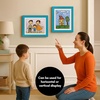 image:imageAmericanflat 85x11 Changeable Kids Art Frame 2Pack  Silver  Holds 100 art pieces magnetic front door builtin keyholes for wall display stores finished artworkAquamarine