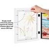 image:imageAmericanflat 85x11 Changeable Kids Art Frame 2Pack  Silver  Holds 100 art pieces magnetic front door builtin keyholes for wall display stores finished artworkWhite