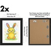 image:imageAmericanflat 85x11 Changeable Kids Art Frame 2Pack  Silver  Holds 100 art pieces magnetic front door builtin keyholes for wall display stores finished artworkBlack