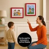 image:imageAmericanflat 85x11 Changeable Kids Art Frame 2Pack  Silver  Holds 100 art pieces magnetic front door builtin keyholes for wall display stores finished artworkApple Red