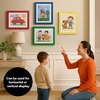 image:imageAmericanflat 85x11 Changeable Kids Art Frame 2Pack  Silver  Holds 100 art pieces magnetic front door builtin keyholes for wall display stores finished artworkPrimary Colors