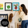 image:imageAmericanflat 85x11 Changeable Kids Art Frame 2Pack  Silver  Holds 100 art pieces magnetic front door builtin keyholes for wall display stores finished artworkAquamarine