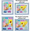 image:imageAmericanflat 85x11 Changeable Kids Art Frame 2Pack  Silver  Holds 100 art pieces magnetic front door builtin keyholes for wall display stores finished artworkBaby Blue
