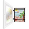 image:imageAmericanflat 85x11 Changeable Kids Art Frame 2Pack  Silver  Holds 100 art pieces magnetic front door builtin keyholes for wall display stores finished artworkWhite