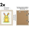 image:imageAmericanflat 85x11 Changeable Kids Art Frame 2Pack  Silver  Holds 100 art pieces magnetic front door builtin keyholes for wall display stores finished artworkLight Wood