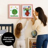 image:imageAmericanflat 85x11 Changeable Kids Art Frame 2Pack  Silver  Holds 100 art pieces magnetic front door builtin keyholes for wall display stores finished artworkPink