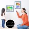image:imageAmericanflat 85x11 Changeable Kids Art Frame 2Pack  Silver  Holds 100 art pieces magnetic front door builtin keyholes for wall display stores finished artworkBaby Blue