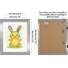 image:imageAmericanflat 85x11 Changeable Kids Art Frame 2Pack  Silver  Holds 100 art pieces magnetic front door builtin keyholes for wall display stores finished artworkSilver